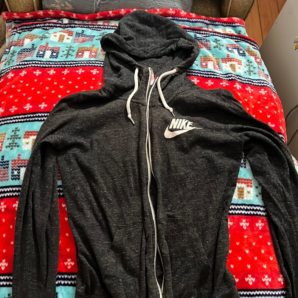 Dark Heather Grey Nike Zip-up.